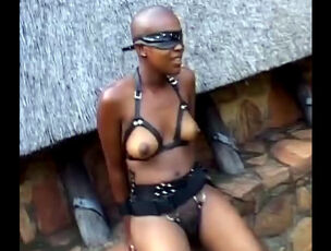 Real african pornography with huge-boobed blinded dark-hued